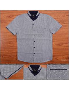 Kemeja Cowok Slim Fit Lengan Pendek Tom Ferricks M-XL