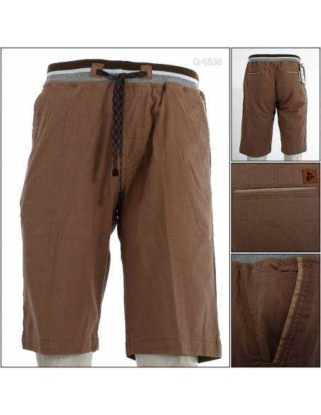 Celana Pendek Cowok Rib Kolor Coklat Muda Top Ten 3XL-4L