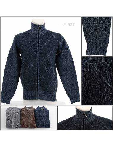 Jaket/Sweater Rajut Leher Tinggi Cowok/Cewek Alpheus M-3XL