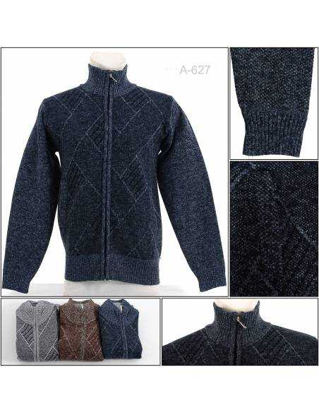 Jaket/Sweater Rajut Leher Tinggi Cowok/Cewek Alpheus M-3XL