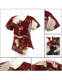 Atasan Batik Cewek Lengan Pendek Bravos All Size