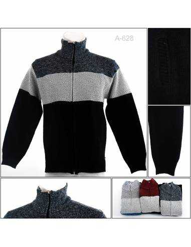 Jaket/Sweater Rajut Leher Tinggi Cowok/Cewek Alpheus L-3XL