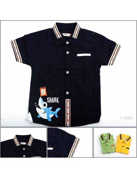 Kemeja Anak Cowok Lengan Pendek Benri S-M