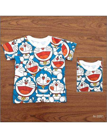 T-shirt/Kaos Anak Cewek Biru Lengan Pendek Popsy S-L