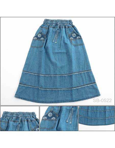 Rok Panjang  Jeans Anak Cewek Emerald 21-23