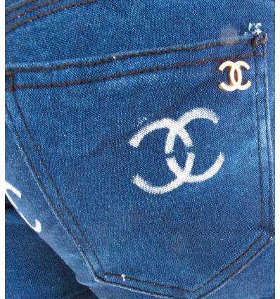 Celana Hotpants Cewek Jeans Chanel