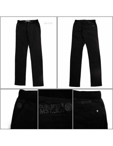 Celana Panjang Katun Slim Fit Cowok Rib Kolor MST 33-38
