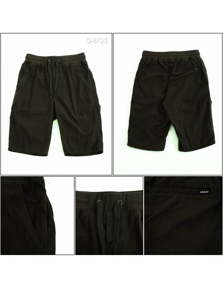 Celana Pendek Rib Kolor Hijau Tua Arvada M-XL