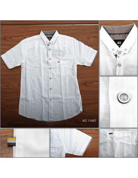 Kemeja Cowok Slim Fit Lengan Pendek Topten M-XL