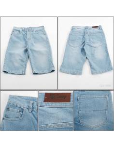 Celana Pendek Jeans Cowok Reguler Stretch X-3M 28-33