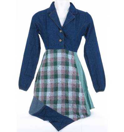 Dress Jeans Cewek Lengan Panjang Very Me