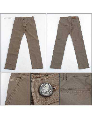 Celana Panjang Katun Reguler Cowok Stretch Stones 28-34