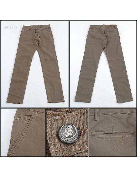 Celana Panjang Katun Reguler Cowok Stretch Stones 28-34