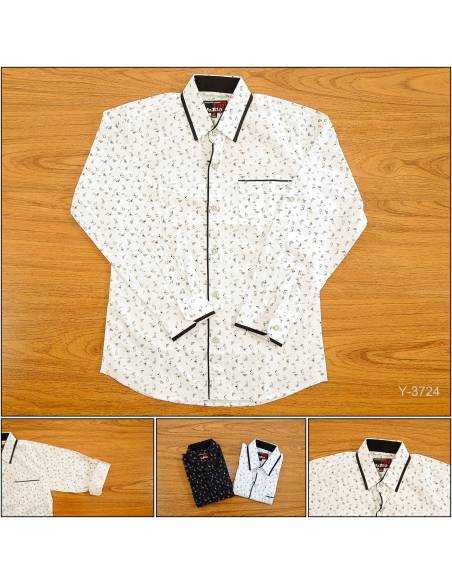 Kemeja Anak Cowok Motif Lengan Panjang Mario XL