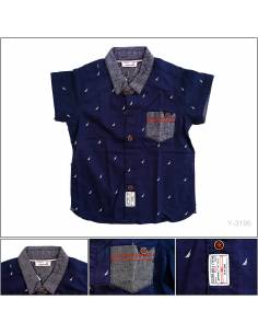 Kemeja Anak Cowok Motif Lengan Pendek 6-24