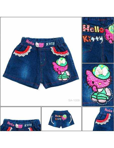 Celana Pendek Jeans Anak Cewek Lovarle 11-15