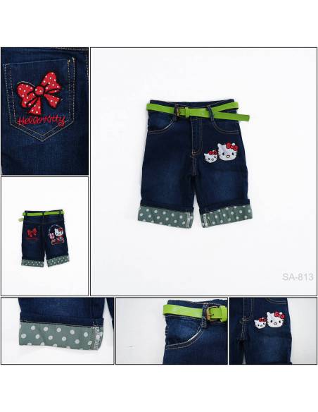 Celana Pendek Jeans Anak Cewek Hudie 5