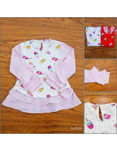 T-shirt/Atasan Anak Cewek Lengan Panjang Maudy S-L