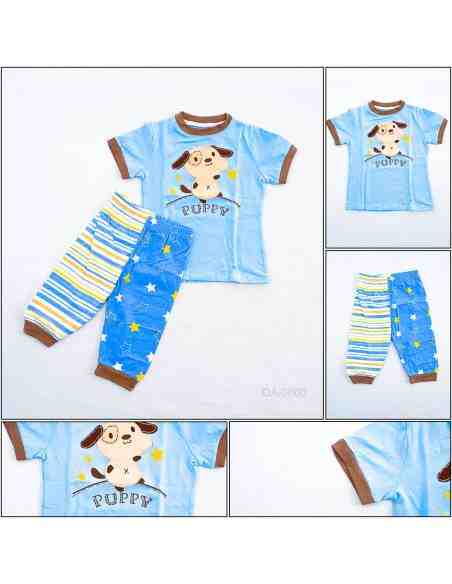 Setelan/One Set Baju Tidur/Night Gown Anak Cowok Lengan Pendek GW 9-14