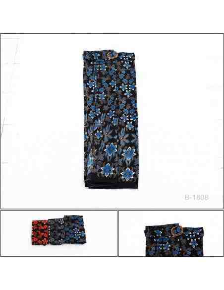 Rok Panjang/Long Skirt Motif Bunga Teratai All Size