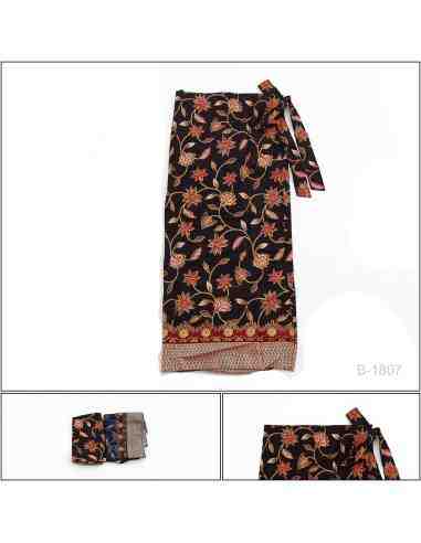 Rok Panjang/Long Skirt Motif Bunga Teratai All Size