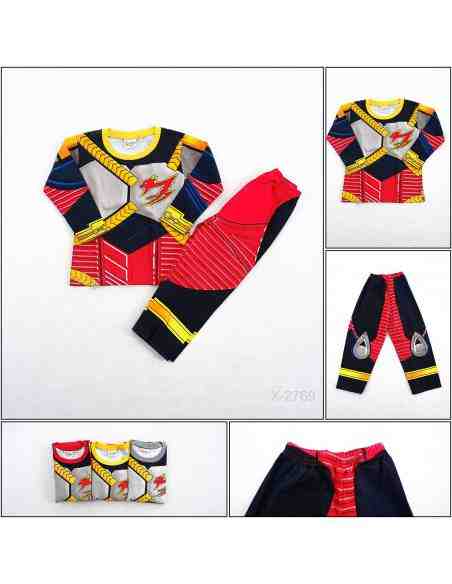 Setelan Kaos Anak Cowok Lengan Panjang Design Toon 4-8