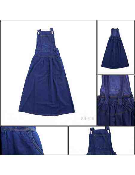 Rok Panjang Bandatan Jeans Anak Cewek Emerald 21-22