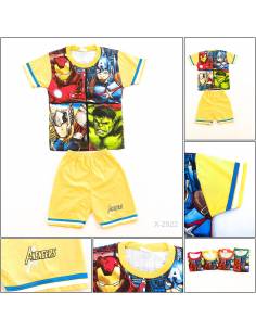 Setelan Kaos Anak Cowok Lengan Pendek Design Toon 10-14