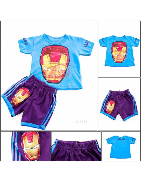 Setelan Kaos Anak Cowok Lengan Pendek Chocolate All Size