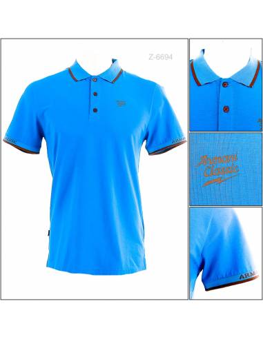 Kaos Kerah Cowok Stretch Lengan Pendek Armani Classic L
