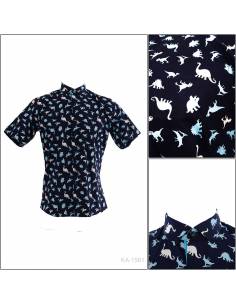 Kemeja Formal Cowok Slim Fit Lengan Pendek Carloff 15-16,5