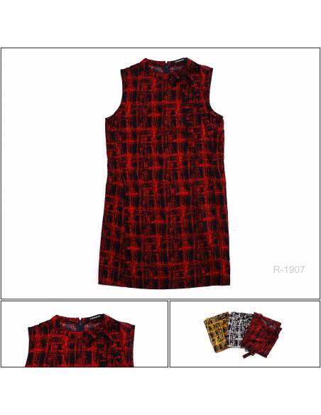 Dress Cewek Tanpa Lengan RaspBerry S-M