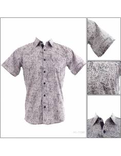 Kemeja Cowok Slim Fit Lengan Pendek Muscle Fit M-XL