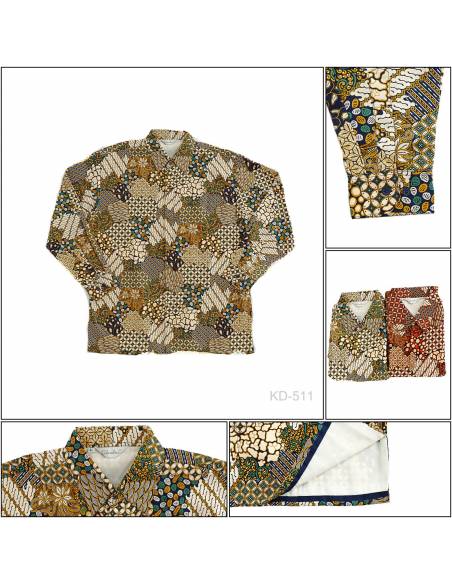 Kemeja Batik Cowok Regular Lengan Panjang Colombus L-XL