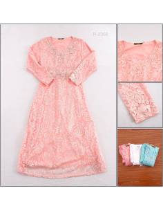 Long Dress Cewek Lengan Panjang Aurum XL-XXL