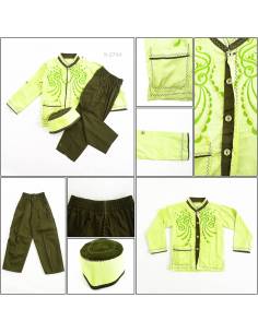 Setelan Baju Muslim Anak Cowok Lengan Panjang Sinar 8