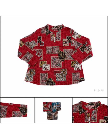 Blus Batik Cewek Lengan Panjang Tasya 5L