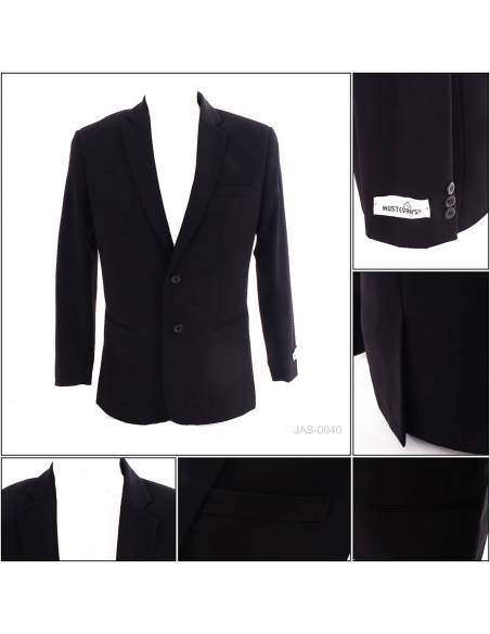 Jas Cowok Formal Hitam Must Evan's XS-XL