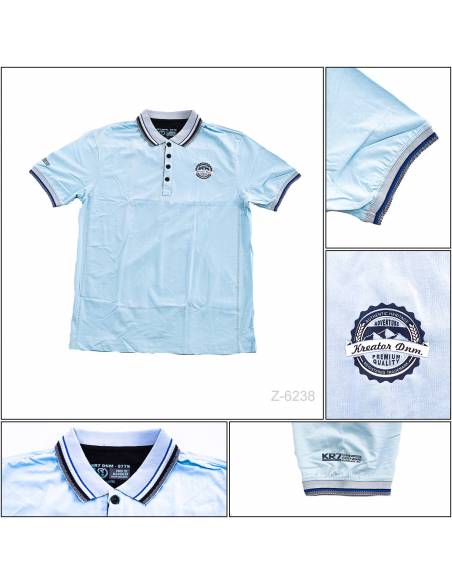 Kaos Kerah Cowok Stretch Lengan Pendek KR3470R L