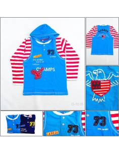 Kaos Anak Cowok Lengan Panjang Beble 6-10