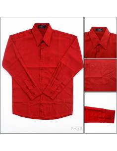 Kemeja Formal Cowok Regular Lengan Panjang Polo M-L
