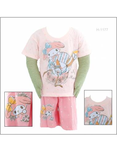 Setelan Anak Cewek/Children Clothes Lengan Pendek Pink Babies M