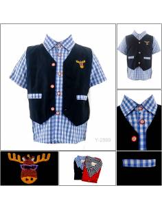 Kemeja Anak Cowok Lengan Pendek Yello Fellow 4-6