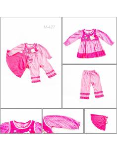 Setelan Muslim/Dress Muslim Anak Cewek Annisa 2-3
