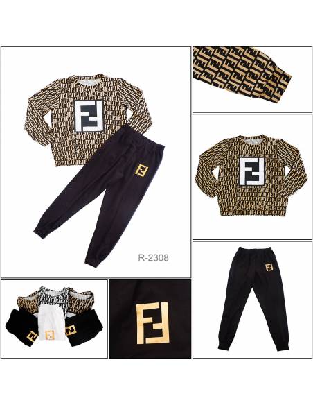 Setelan Kaos Cewek Lengan Panjang Queetin All Size