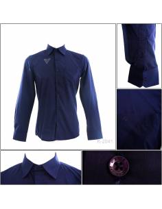 Kemeja Formal Cowok Slim Fit Lengan Panjang Buzz M-XL