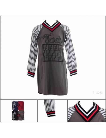 Atasan Tunik Cewek Lengan Panjang Nathaniah All Size