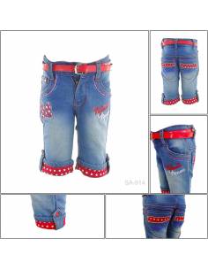 Celana Pendek Jeans Anak Cewek Pinky 14-18
