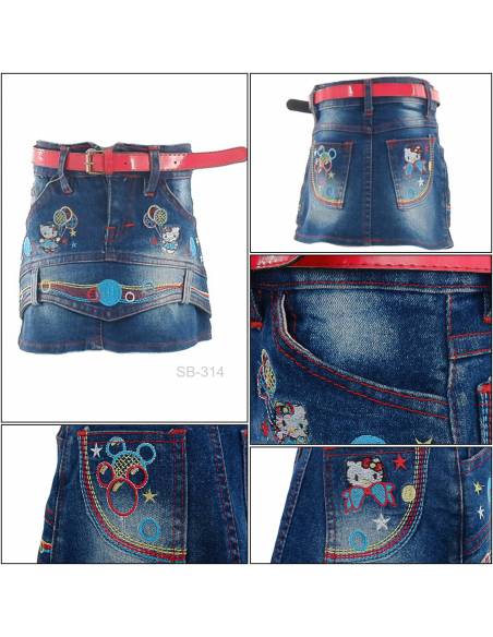 Rok Pendek Jeans Anak Cewek Pinky 6