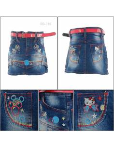 Rok Pendek Jeans Anak Cewek Pinky 11